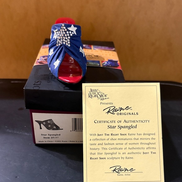 Just The Right Shoe Star Spangled Mules - Red and Blue - Picture 4 of 5